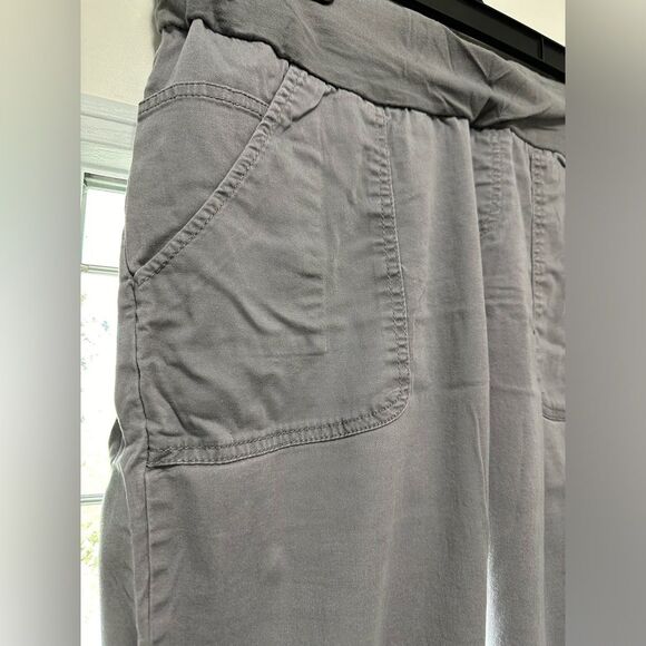 Oh Momma! Maternity Chinos Gray Under Belly (355) - Picture 2 of 5